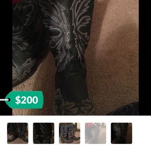 Genuine black leather with white stitching